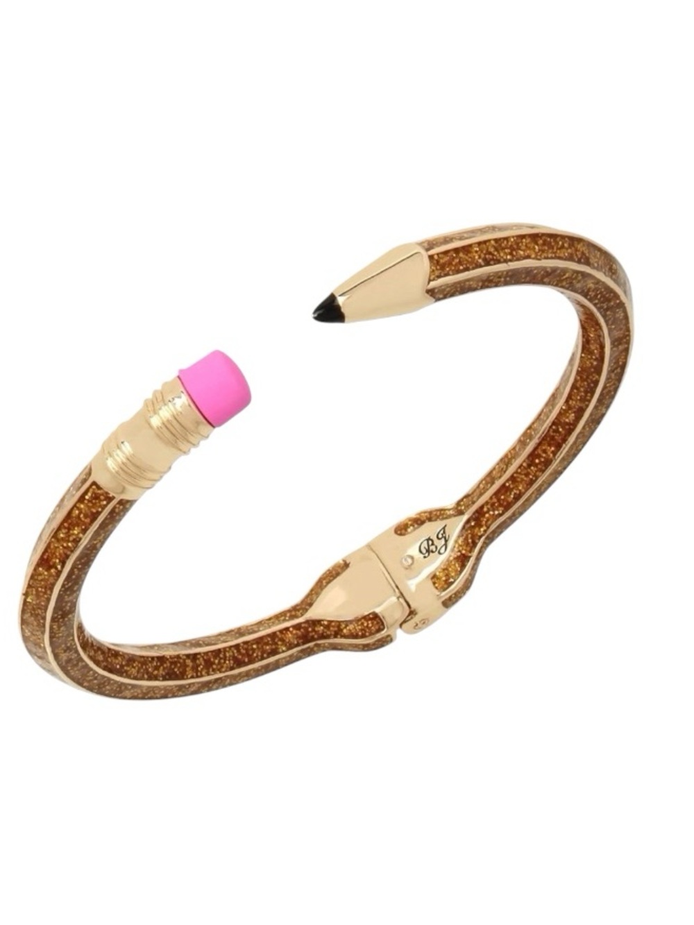 Betsey Johnson Gold Glitter Pencil Bracelet, NIB